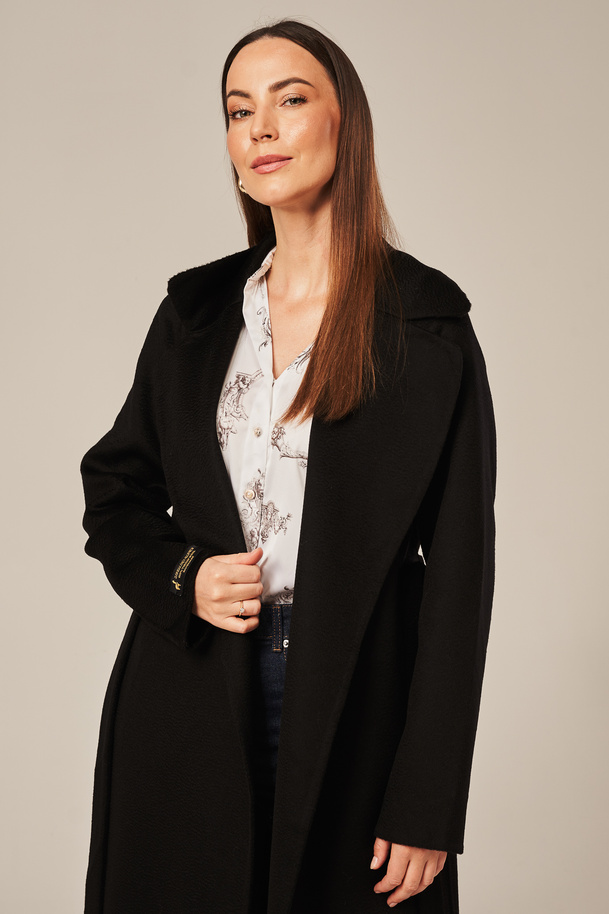 Damen Mantel aus Alpaka und Wolle